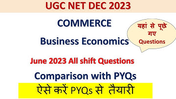Business Economics| ugc net june 2023 pyqs | commerce #ugcnet
