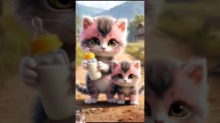 Evolution Of Baby Cat Drinking And Danching On Road Cds02