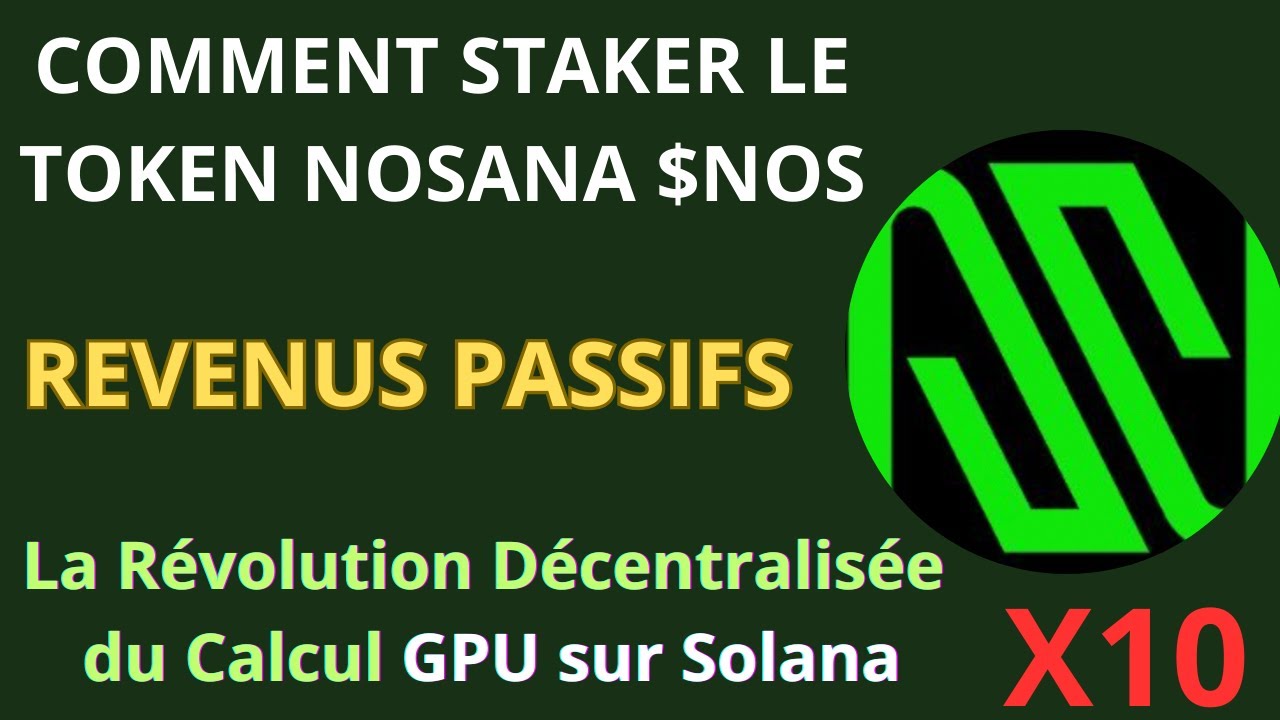 NOSANA $NOS🚀: COMMENT STAKER VOS TOKENS $NOS POUR PROFITER DES REVENUS PASSIFS💰. GPU DÉCENTRALISÉ🔥