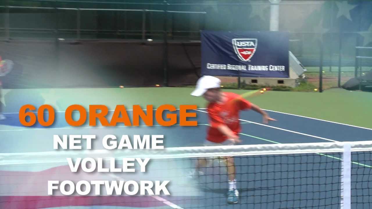 10 and Under Tennis Lesson | 60 Orange Volley Footwork