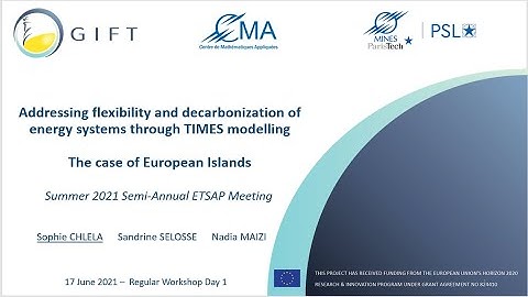 01 Addressing flexibility and decarbonization of energy systems through TIMES-European Islands