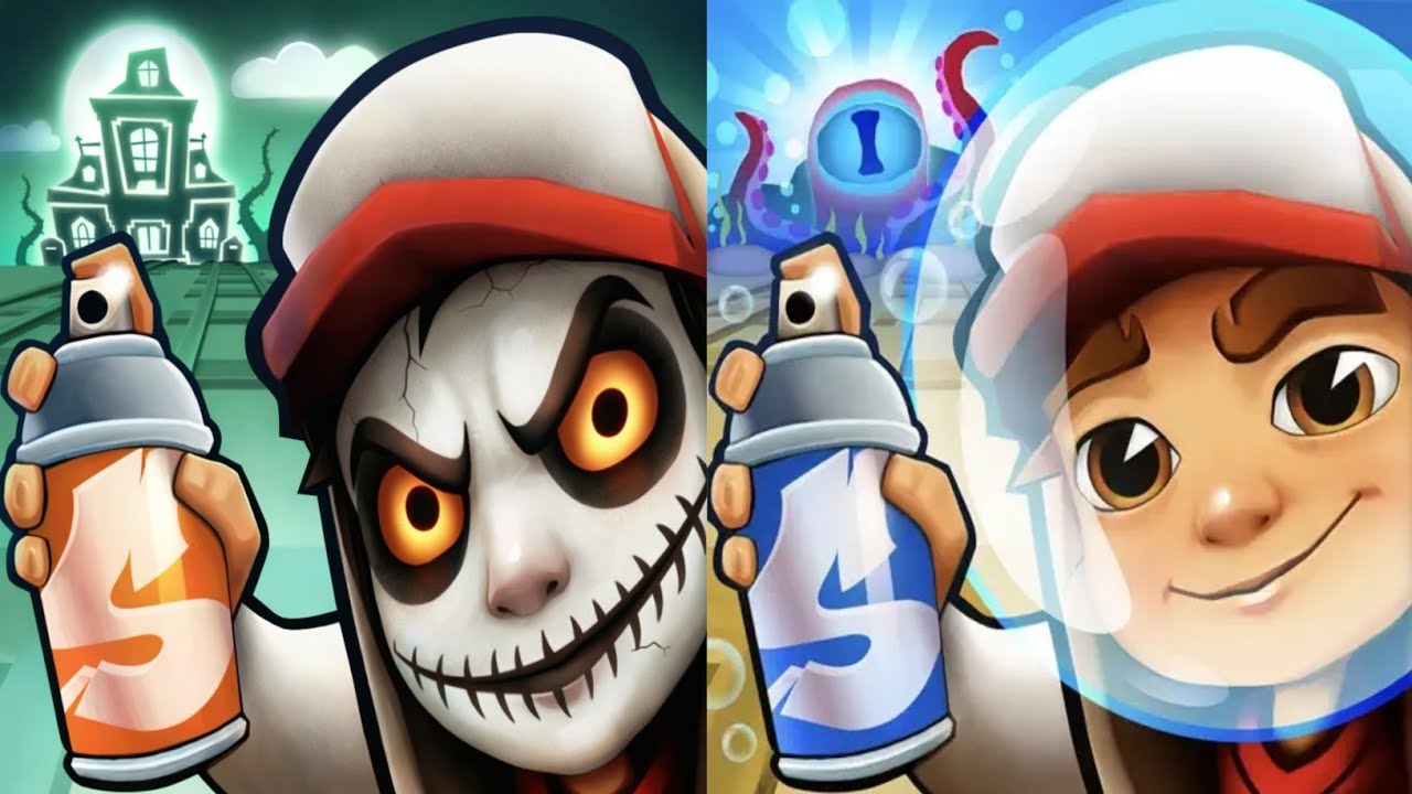 Subway surfers : Haunted hood [Halloween]2024 🆚 Underwater 2023 Map Comparison 