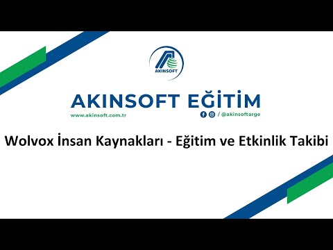 Wolvox İnsan Kaynakları - Eğitim ve Etkinlik Takibi
