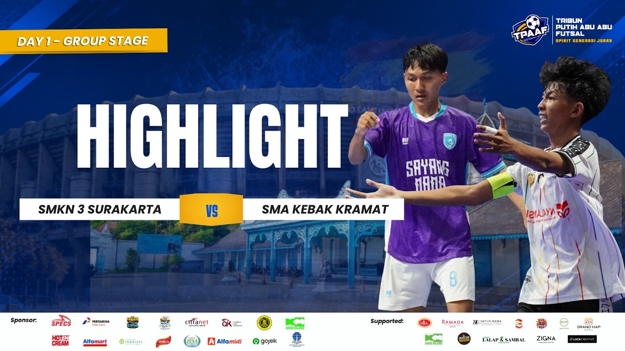 Highlight Tribun Putih Abu-Abu Futsal Solo Series 2026 | SMKN 3 SURAKARTA VS SMK KEBAKKRAMAT