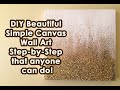 Simple canvas beginner design - Glitter Gold :) Anyone can do it! Diy Glitter Canvas Wall Art