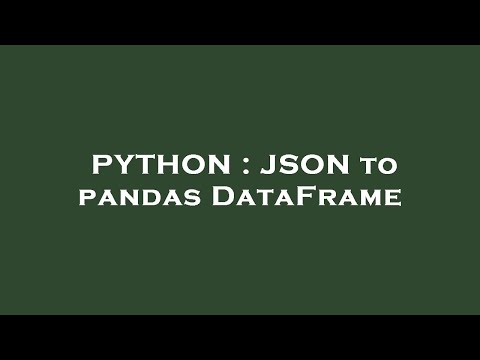 PYTHON : JSON