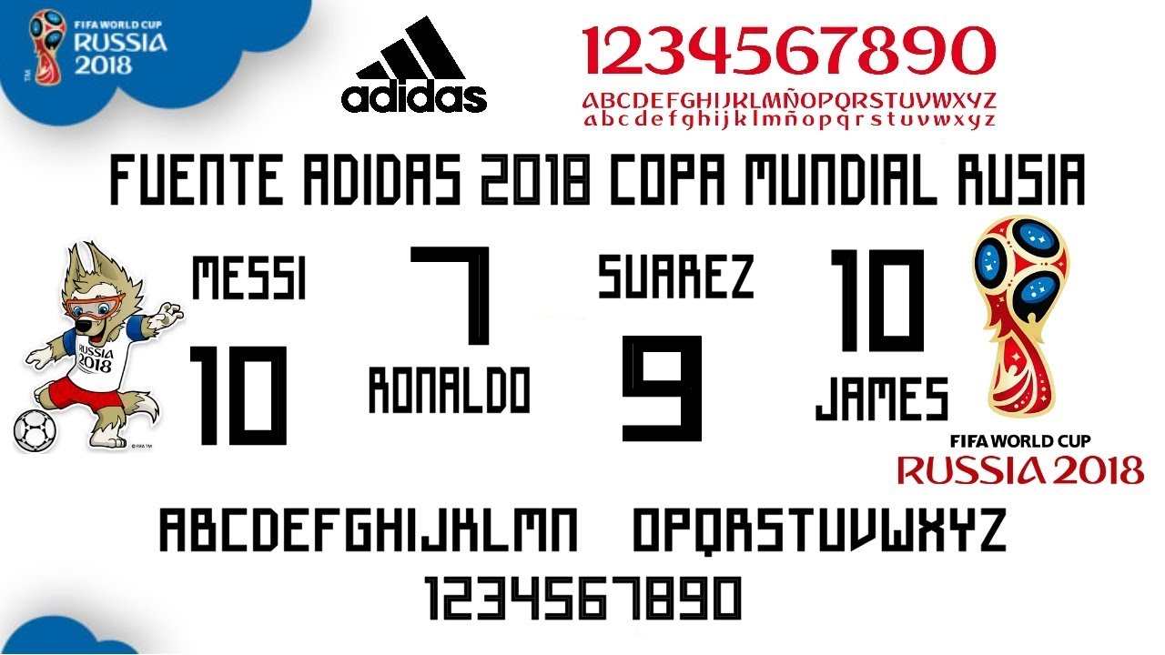 Fuentes Adidas Copa Mundial Rusia 2018 | Fonts Rusia 2018 -