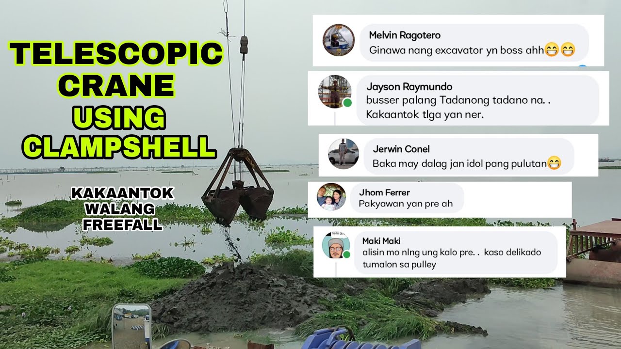 HOW TO USE CLAMP SHELL USING TELESCOPIC CRANE - YouTube