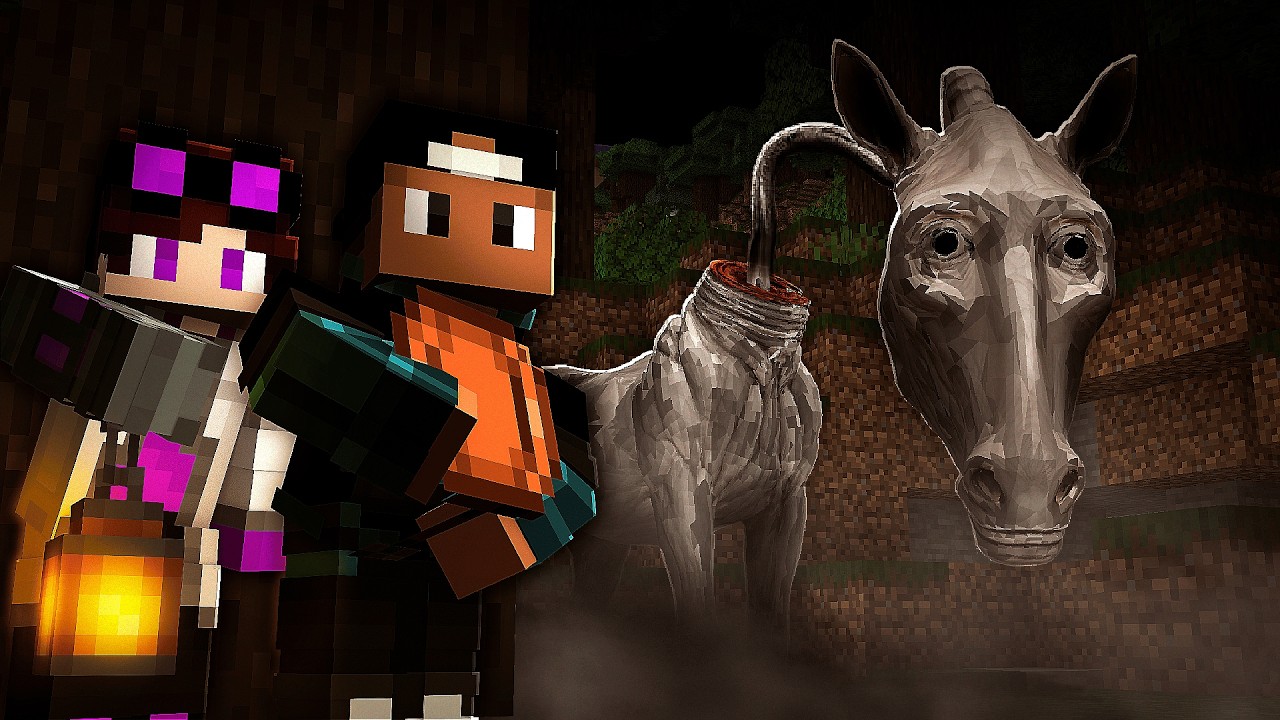 sobrevivendo ao CREEPYHORSE no MINECRAFT
