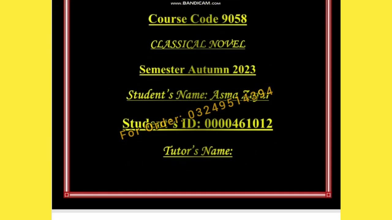 AIOU Ba / Bcom Spring 2024 Solved Assignment|. 