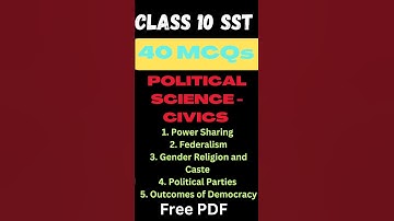 Class 10 Political Science Civics Important MCQs|SST|#mcq #class10socialscience #shorts