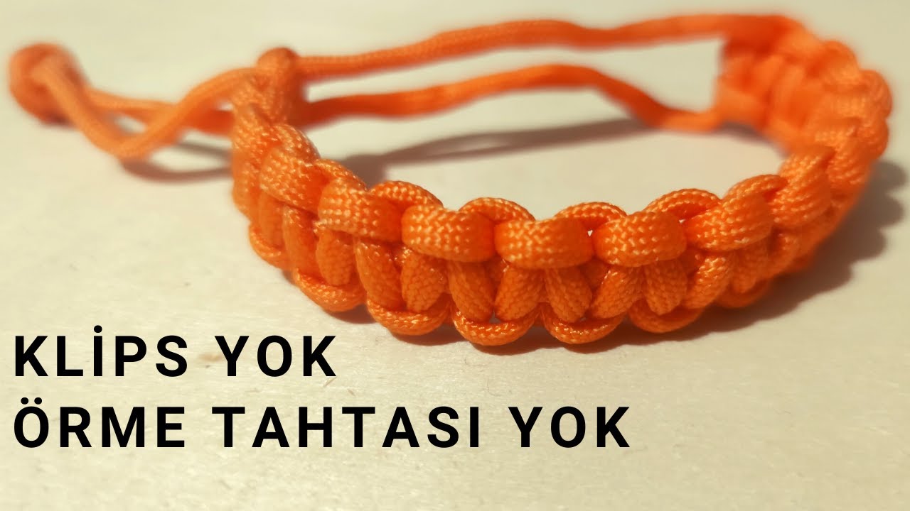 Klips ve Örme Kasnağı Kullanmadan PARACORD Bileklik Yapımı  Model : KOBRA