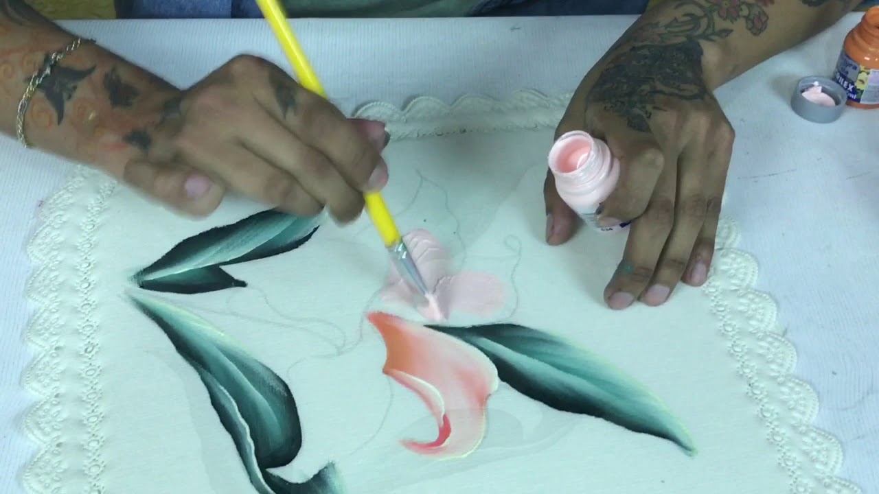 Como pintar flor Lili por Hugo O Espinosa