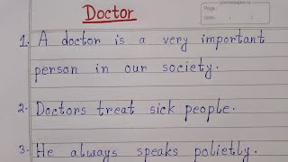 10 Lines On Doctor In English 🧑‍⚕️ | Easy Sentences About Doctor | Essay On Doctor