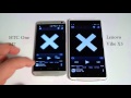Lenovo Vibe X3 vs.  HTC One M7 front speakers