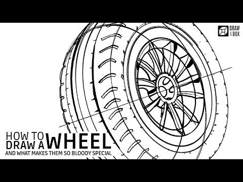 Video: How To Draw A Wheel