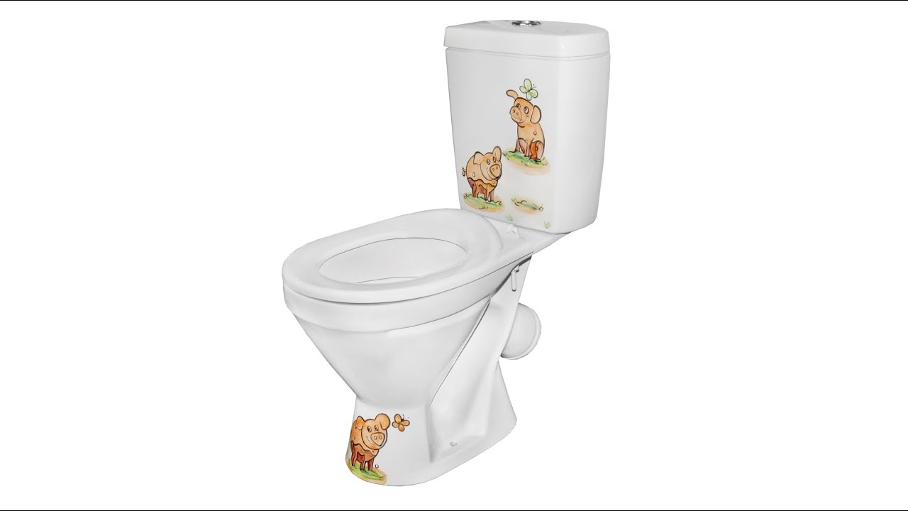 УНИТАЗ КОМПАКТ ДЕТСКИЙ ПКФ \"ФУНТИК\" РУЧНАЯ РОСПИСЬ - YouTube