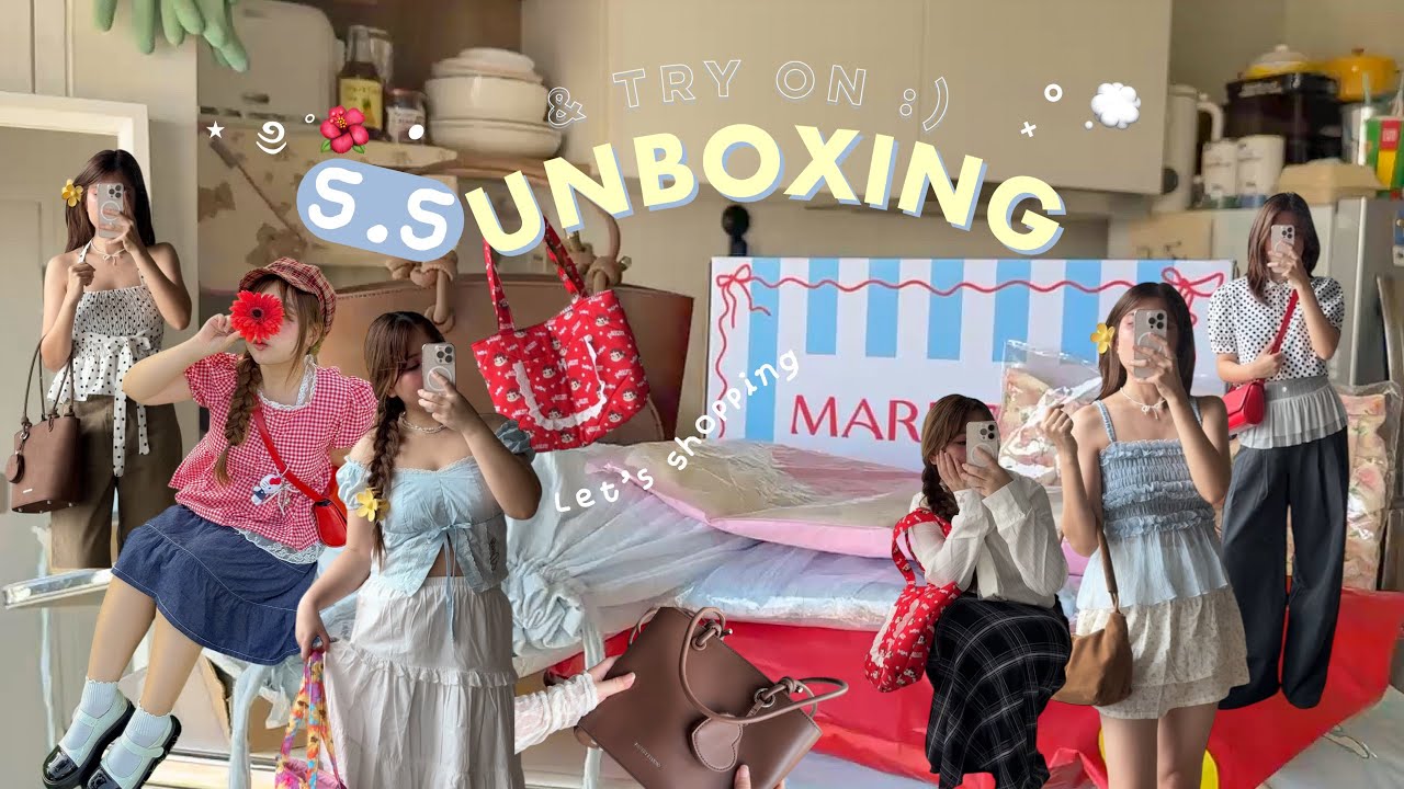 Unbox🥁🛋️ ช้อปปิ้งงบประหยัด แบบใด?? แกะกล่องออนไลน์ เสื้อผ้า กระเป๋า ของน่ารัก แบบแน่นๆเลย