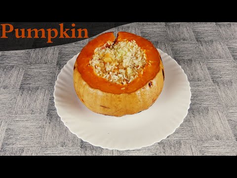 Pumpkin with sweet rice