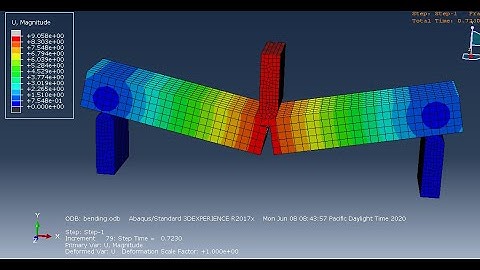 #XFEM crack growth - 3point #bending using #abaqus