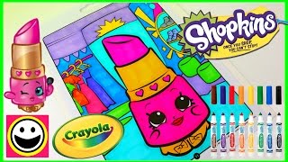 SHOPKINS Coloring Pages - LIPPY LIPS - Crayola Coloring Book - Color With Me - SPEED COLORING