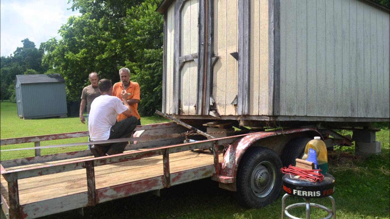 moving shed - YouTube