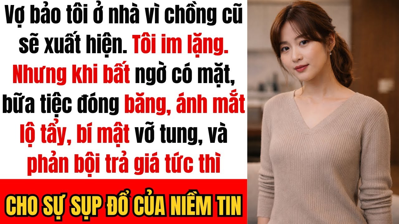 Vợ tôi nói: ‘Anh ở nhà đi. Chồng cũ của em sẽ có mặt ở đó — anh đến sẽ rất ngượng ngùng.’ Nhưng khi.