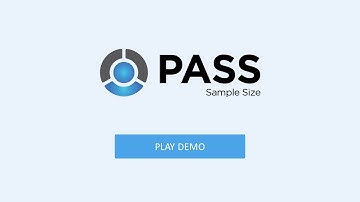 PASS Power Analysis and Sample Size Software (Product Demo)