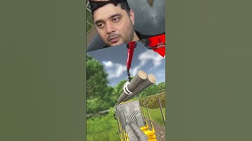 Nailed it… just took 12 tries and mild emotional damage 😅🌲🚛  #fs25 #logging #tractorlife #shorts