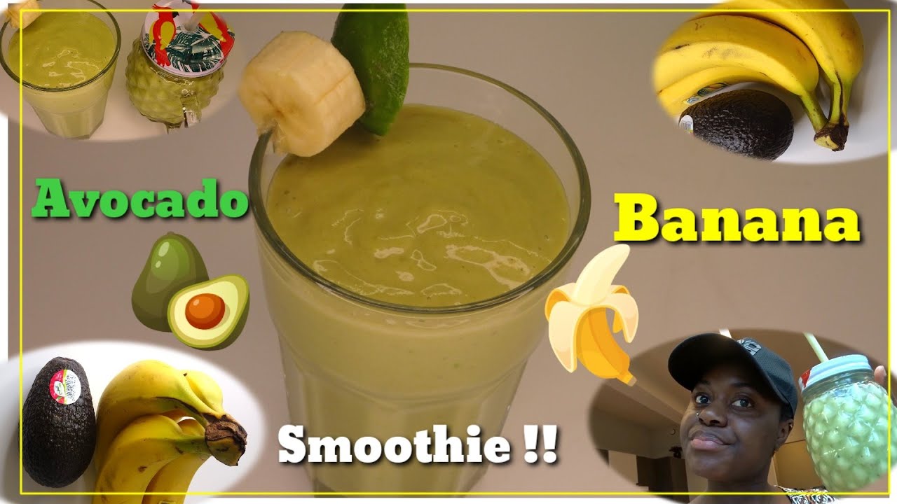BANANA , AVOCADO SMOOTHIE 5 INGREDIENTS RECIPE MILKSHAKE RECIPE AT