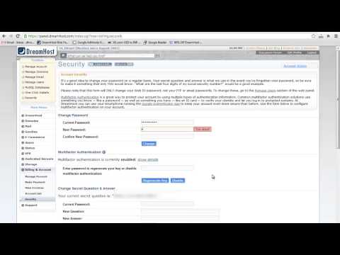 How to Change Web ID Password in DreamHost?