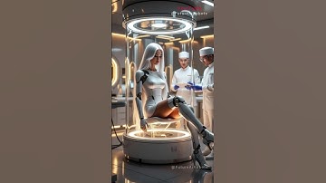 Silver-Haired Cyborg Girl Undergoes Upgrade in Futuristic AI Lab 🤖💫🔧