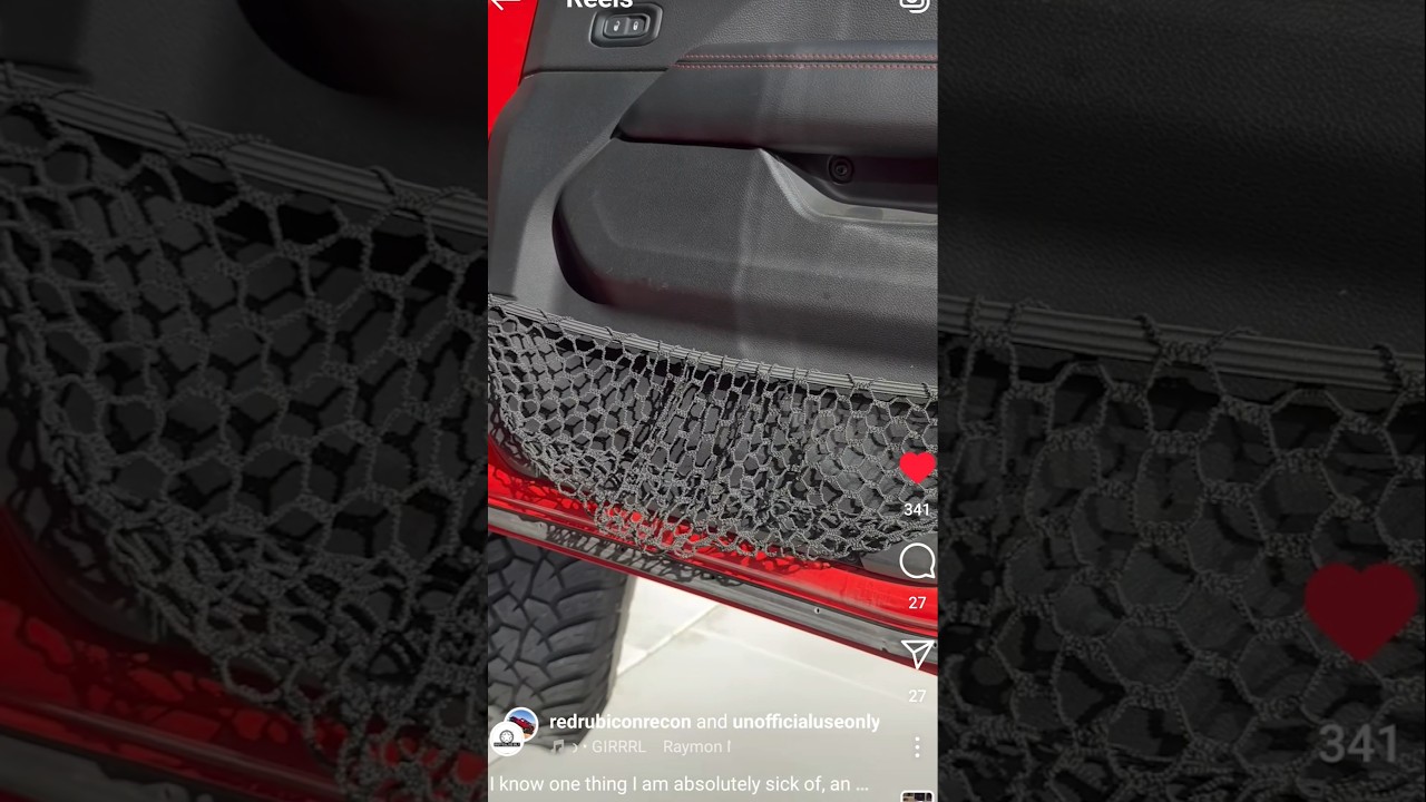 Replace The Saggy Nets On Your Jeep Doors With Better Than OEM Door Pockets By Unofficial Use Only