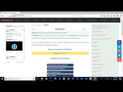 Difference between throw and throws clause in Java. | javapedia.net