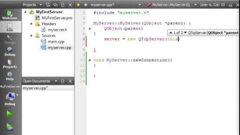C++ Qt 67  QTCPServer a basic TCP server application
