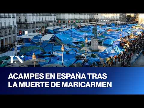 Acampes en España tras la muerte de Maricarmen; símbolo de la crisis habitacional