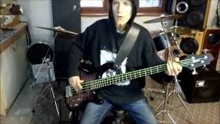 Video thumbnail of "With Eyes Wide Open - In Flames " Siren Charms "(cover bass, guitar)"