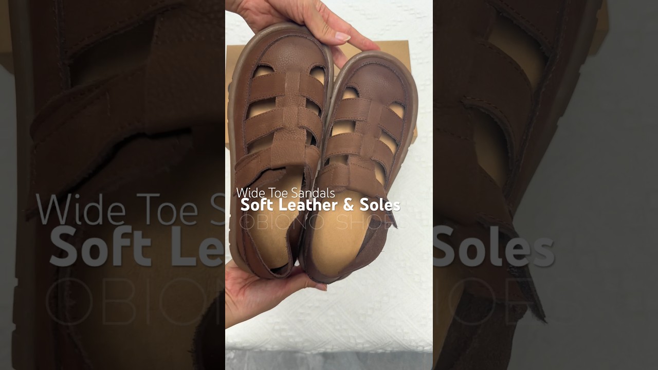 Soft Leather & Sole Wide Toe Box Sandals  
