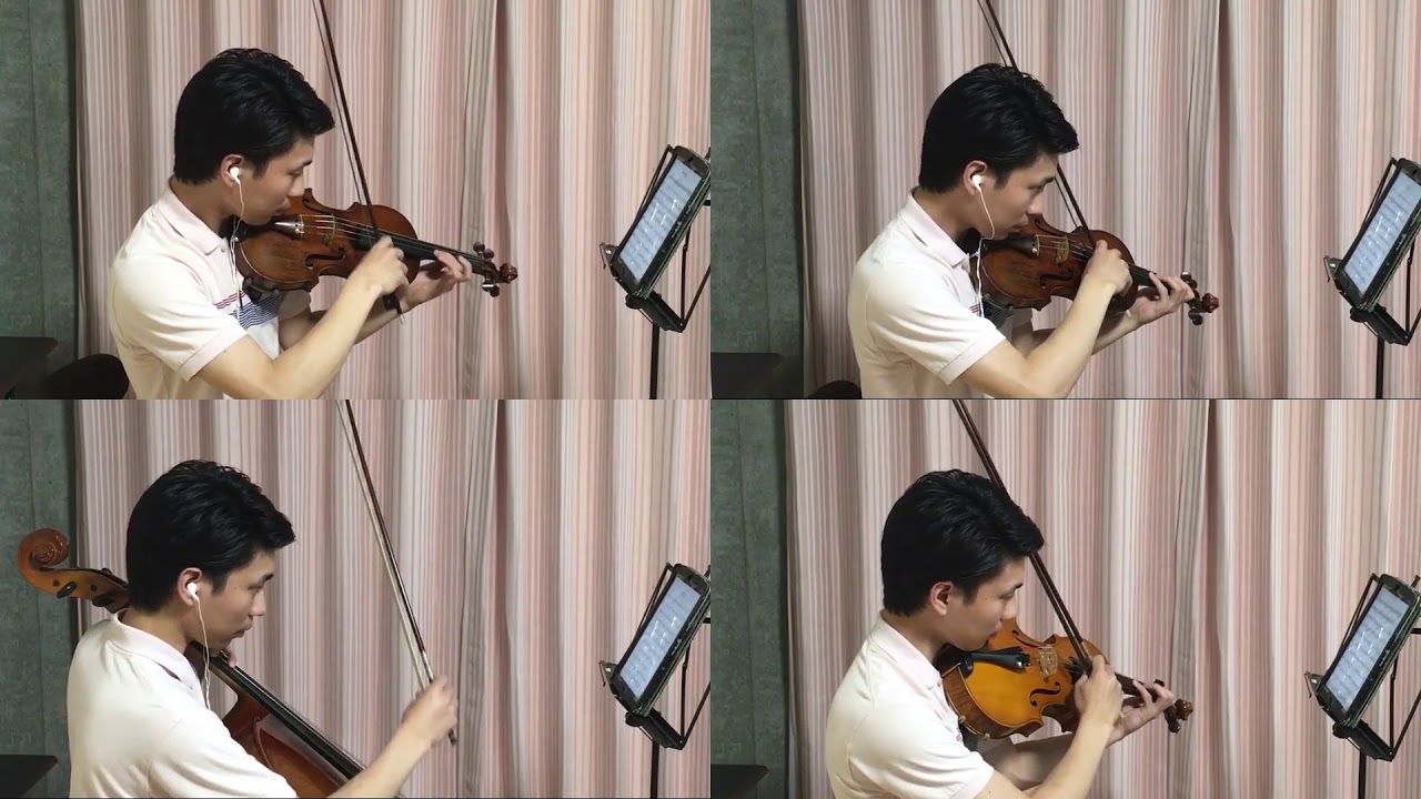 独り弦楽四重奏「風の通り道」久石讓 (となりのトトロ) ジブリ - YouTube