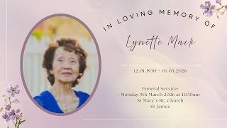 Celebrating The Life Of Lynette Mack