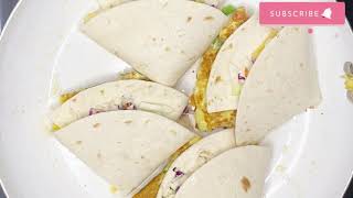Quick and Easy Egg Tortilla Wrap Breakfast // Coleslaw | Cheese | Quick Recipe | Snack