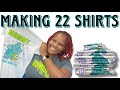 MAKING 22 SHIRTS USING PRINTABLE HEAT TRANSFER VINYL | TG KUSTOMS