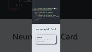 Neuromorphism with tailwind tutorial #code #coding #css #tailwindcss #webdevelopment #tutorial #html