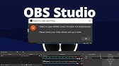 Obs Studio 25 0 8 Fix Failed To Open Nvenc Codec Error How To Youtube