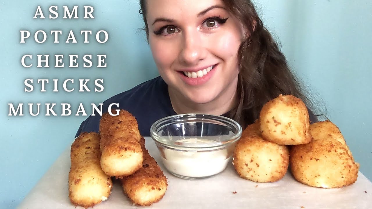 ASMR POTATO CHEESE STICKS MUKBANG 먹방 *Extreme Cheese Pull* Crunchy