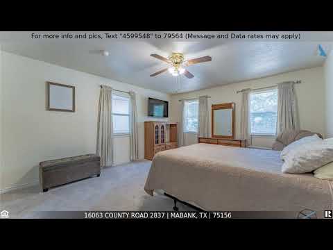 16063 County Road 2837, Mabank, TX home video tour