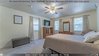 16063 County Road 2837 video tour