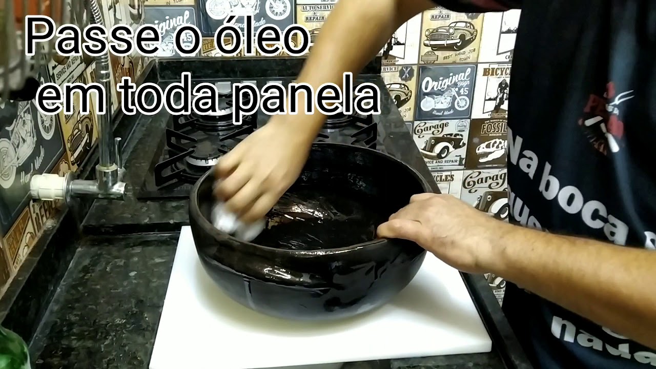 Como curar Panela de Barro Receitas do Pedrão YouTube