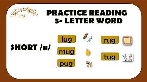 Short vowel /u/ CVC Reading || CVC word families ||Phonics short /u/ Learn how to read basic words