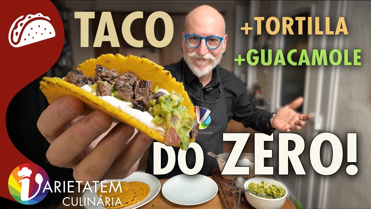 🇲🇽 🌮 Taco Caseiro (Tortilla de Milho e Guacamole)
